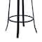 Armen Living Lola Contemporary 26" Counter Height Barstool in Matte Black Finish and Gray Faux Leather LCLLBAMBGR26 - alternate 2